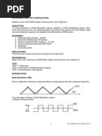 Experiment Cm5: Delta Modulation: Last Updated On 19 January 2014