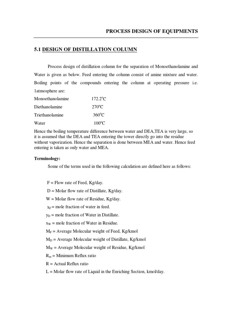 Distillation Column Design Guide | PDF