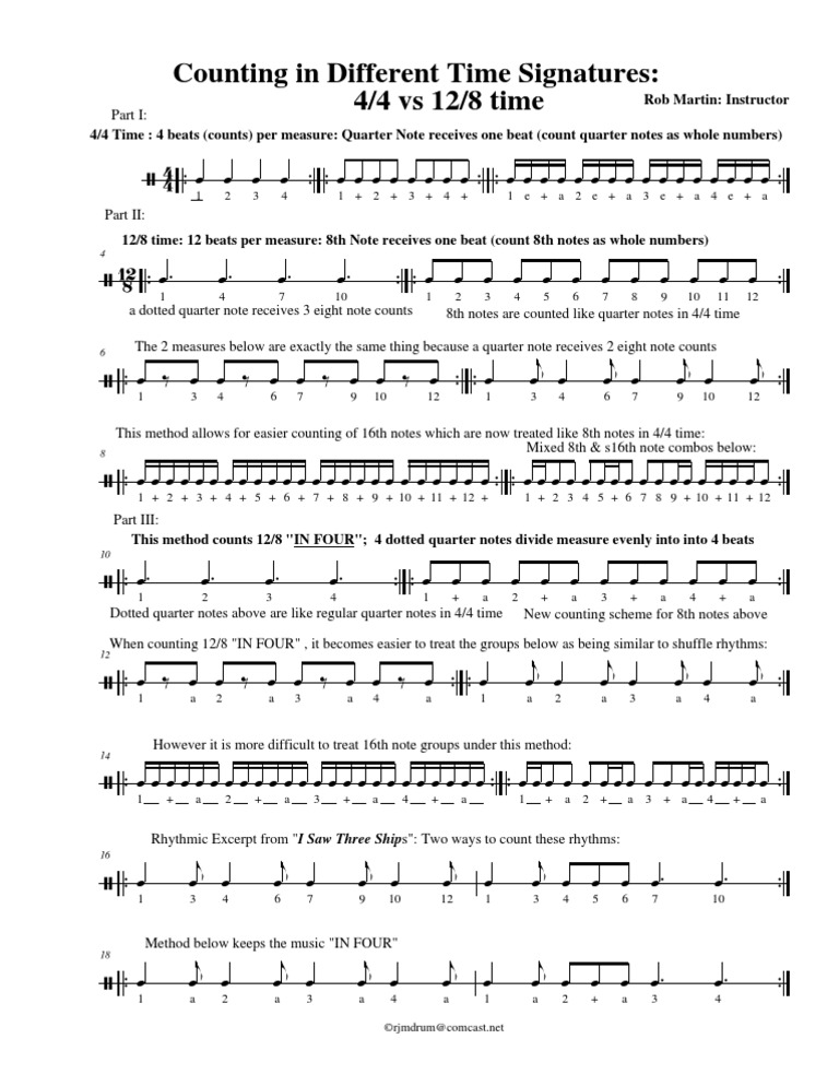 Counting In Different Time Signatures 4 4 Vs 12 8 Poetics Performing Arts
