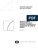 Basilea III - Marco Internacional para La Medición, Normalización y Seguimiento Del Riesgo de Liquidez