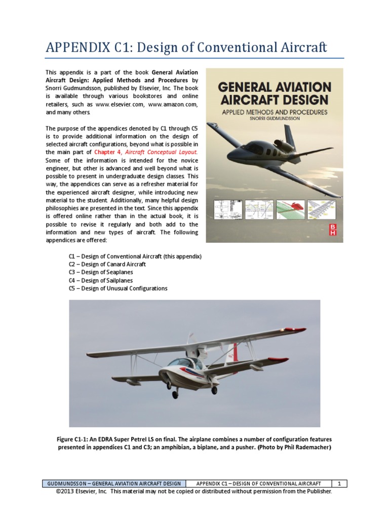 APPENDIX C1: Design of Conventional Aircraft: Chapter 4, Aircraft ...