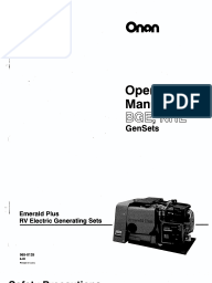 Onan Emerald Plus Operators manual