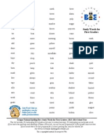 001 - 2014 NSB Grade 1 Spelling List