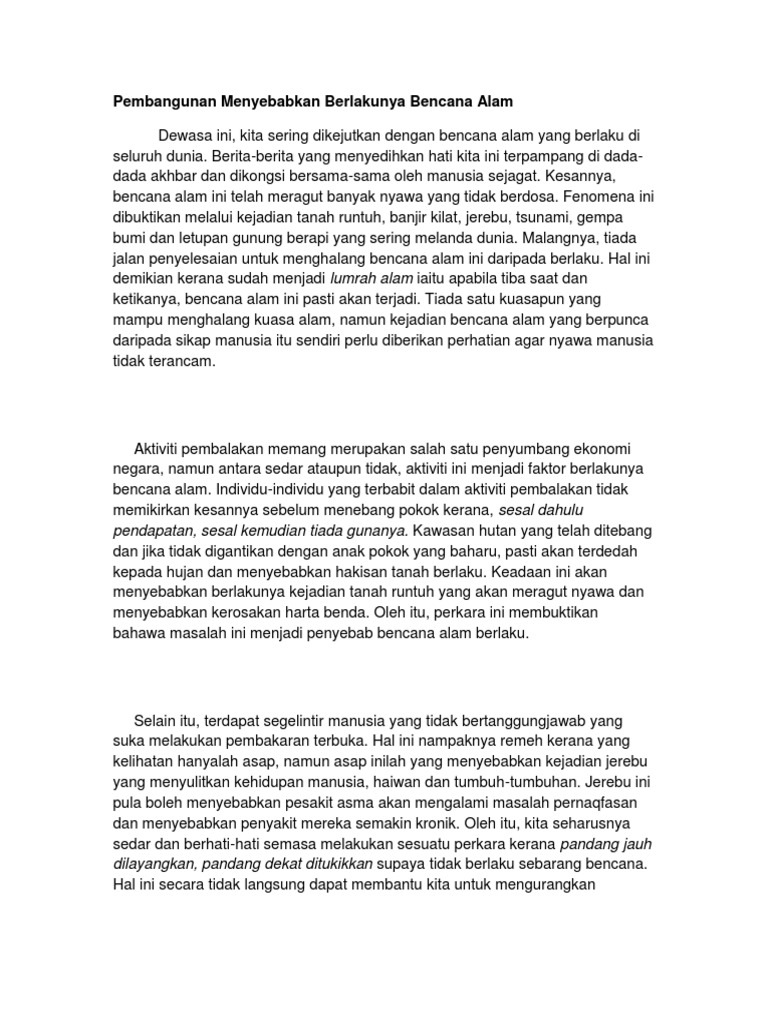 Pembangunan & Bencana Alam | PDF | Sains & Matematika