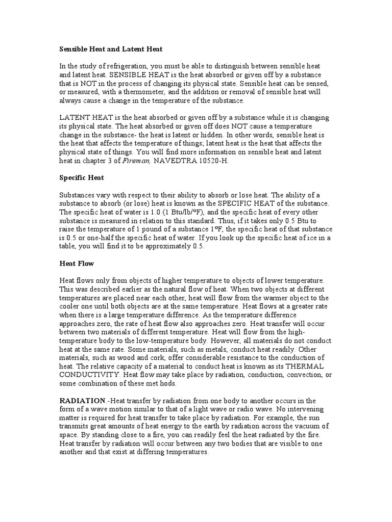 Sensible Heat and Latent Heat | PDF | Latent Heat | Heat