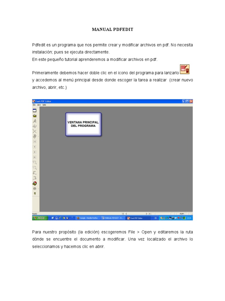 Manual Pdfedit | PDF | Point and Click | Archivo de computadora