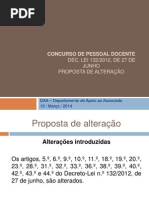 001 Concurso de Pessoal Docente Proposta Alteração DL 132 2012