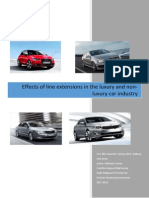 Effects of Line Extensions in The Luxury and Non-Luxury Car Industry