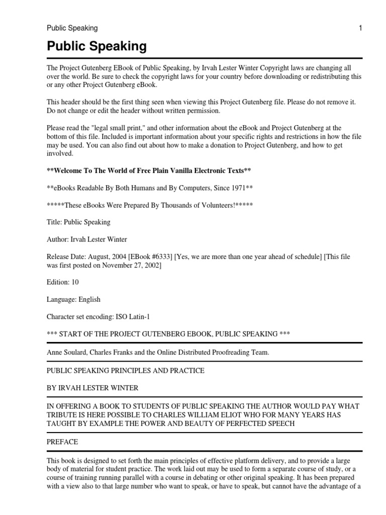 Public Speaking | PDF