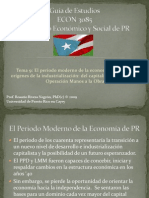 Guía de Estudios - periodo moderno de la economía de PR - del Capitalismo de Estado a Operacion Manos a la Obra
