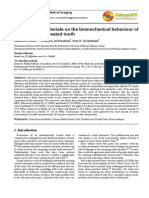 Effect of Post Materials On The Biomechanical Behaviour of Endodontically Trated Tooth, International Journal of Medical Imaging, 2014