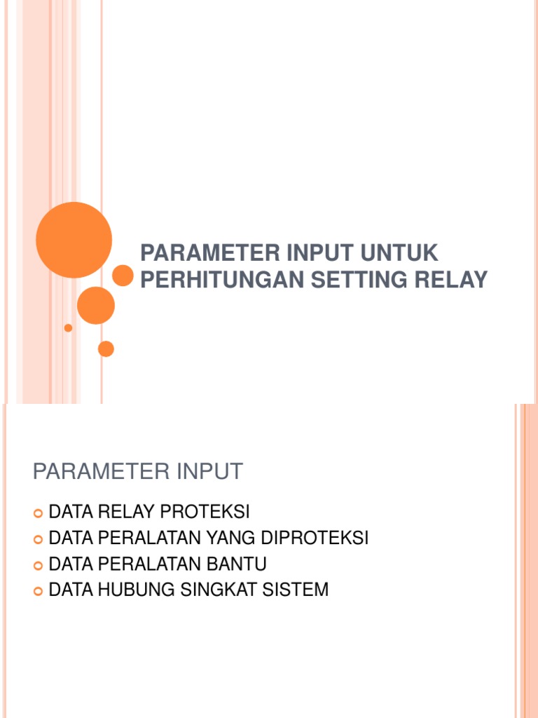 Parameter Setting Relay Proteksi | PDF | Teknologi & Rekayasa