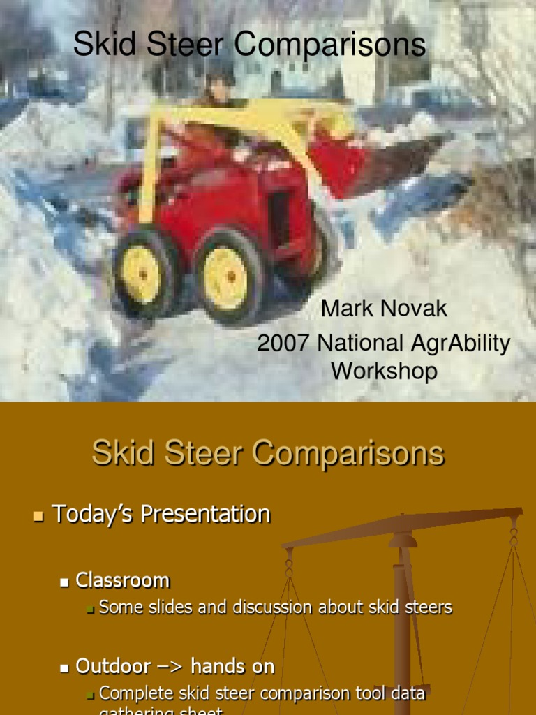 Skid Steer Comparisons PDF Loader (Equipment) Construction Equipment