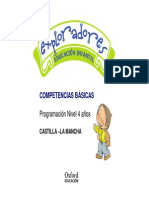 Programación Competencias Básicas Exploradores 4 Años Infantil Castilla-La Mancha