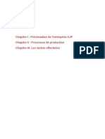 Chapitre I: Présentation de L'entreprise AJP Chapitre II: Processus de Production Chapitre III: Les Taches Effectuées