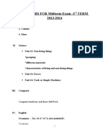 POINTERS FOR Midterm Exam - 3rd TERM 2013-2014