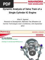 Dynamic Analysis of Valve Train Single Cylinder IC Engine