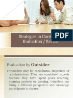 Strategies in Curriculum Evaluation