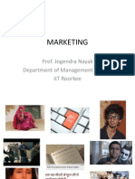 Marketing: Prof. Jogendra Nayak Department of Management Studies IIT Roorkee