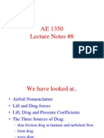 AE1350 Lecture Notes on Airfoil Drag Forces and High Lift Device Design