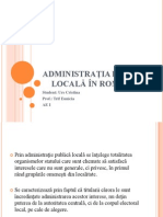 Administraţia Publică Locală În România