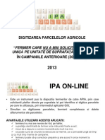 Utilizare IPA Online - Fermier Fara Solicitari SAPS Anterioare - 2013