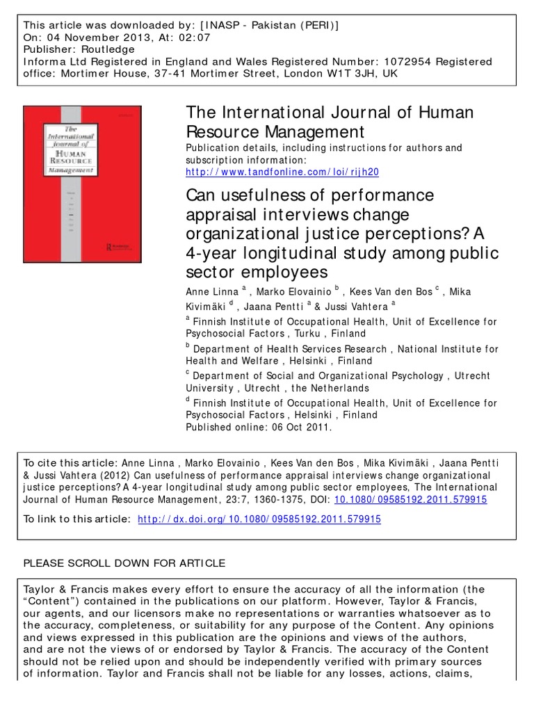 The International Journal of Human Resource Management | PDF ...