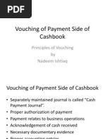 Vouching of The Payment Side of Cashbook