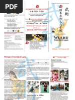 Wushu Youth Class Brochure of Haruka Wushu Culture Institute