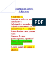 Exercícios Sobre Adjetivos e Substantivos-resumo