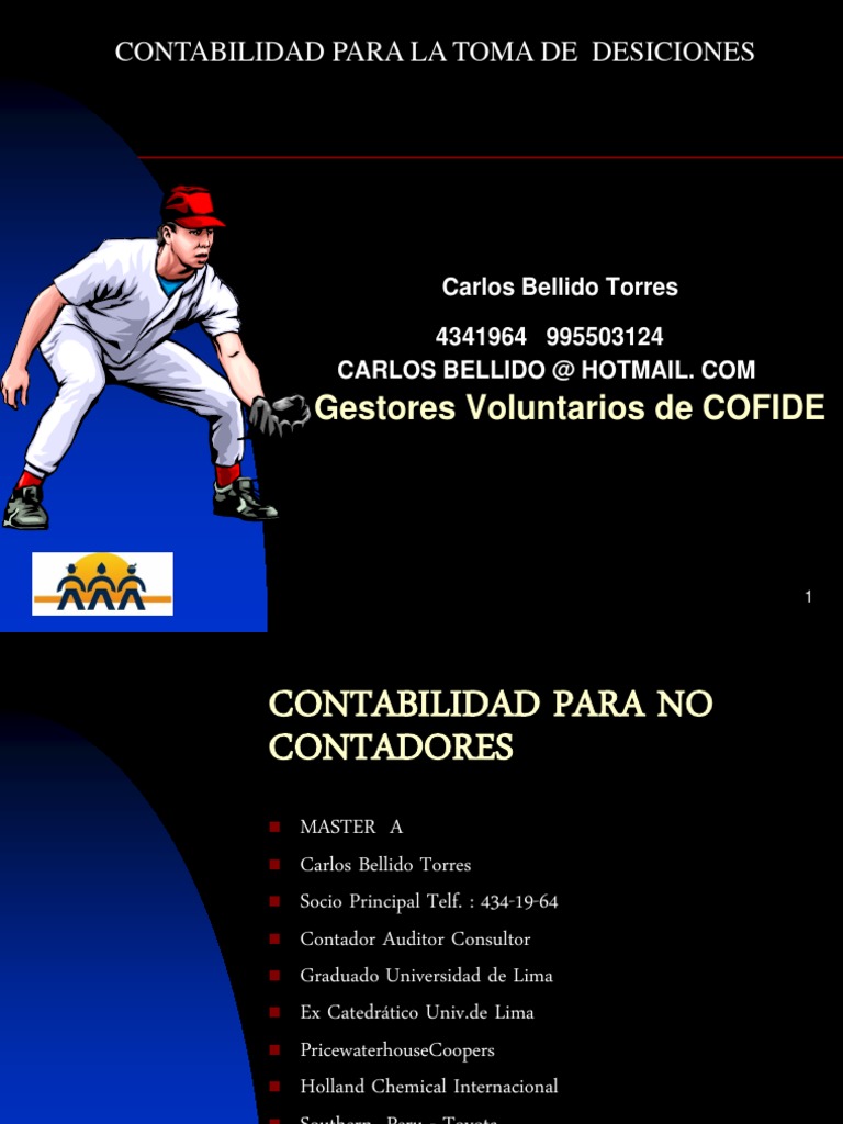 Contabilidad para La Toma de Decisiones Carlos Bellido | PDF