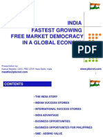 India Fastest Growing Free Market Democracy in a Global Market