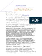 Las Comunidades de Aprendizaje Como Expertas en La Resolucion de Conflictos