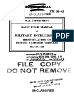 FM 30 41 1941 (OBSOLETE) Identification of British Armored Vehicles May 27 1941