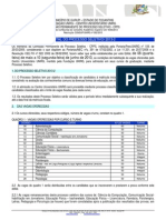 Processo Seletivo UNIRG 2013-2