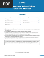 Expansion Voice Editor Owner's Manual