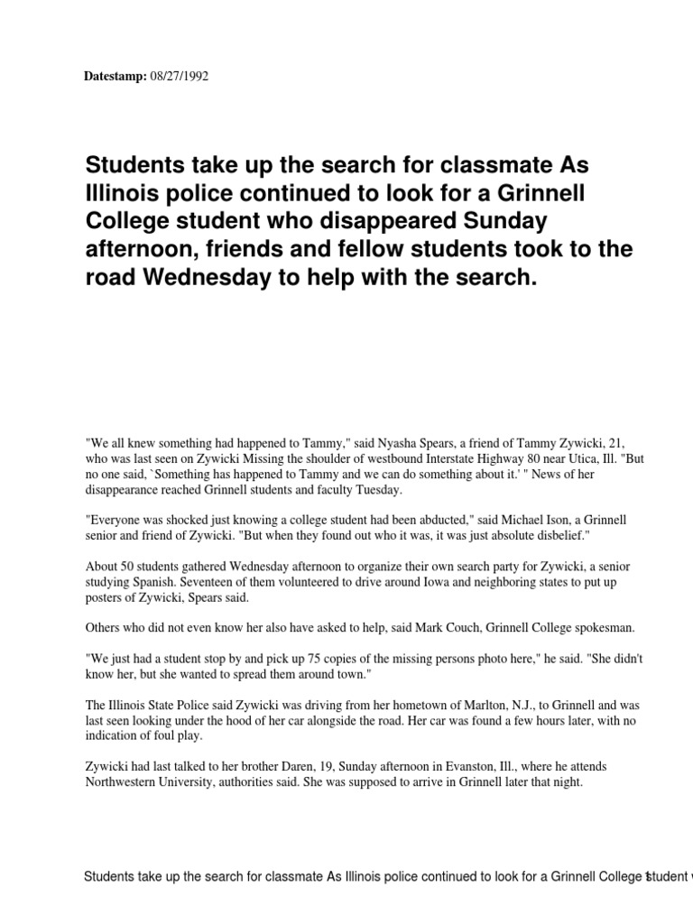 Tammy Zywicki Coverage PDF Truck Driver Illinois