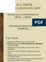 Tata Tertib Perkuliahan Dan GBPP PSRM I