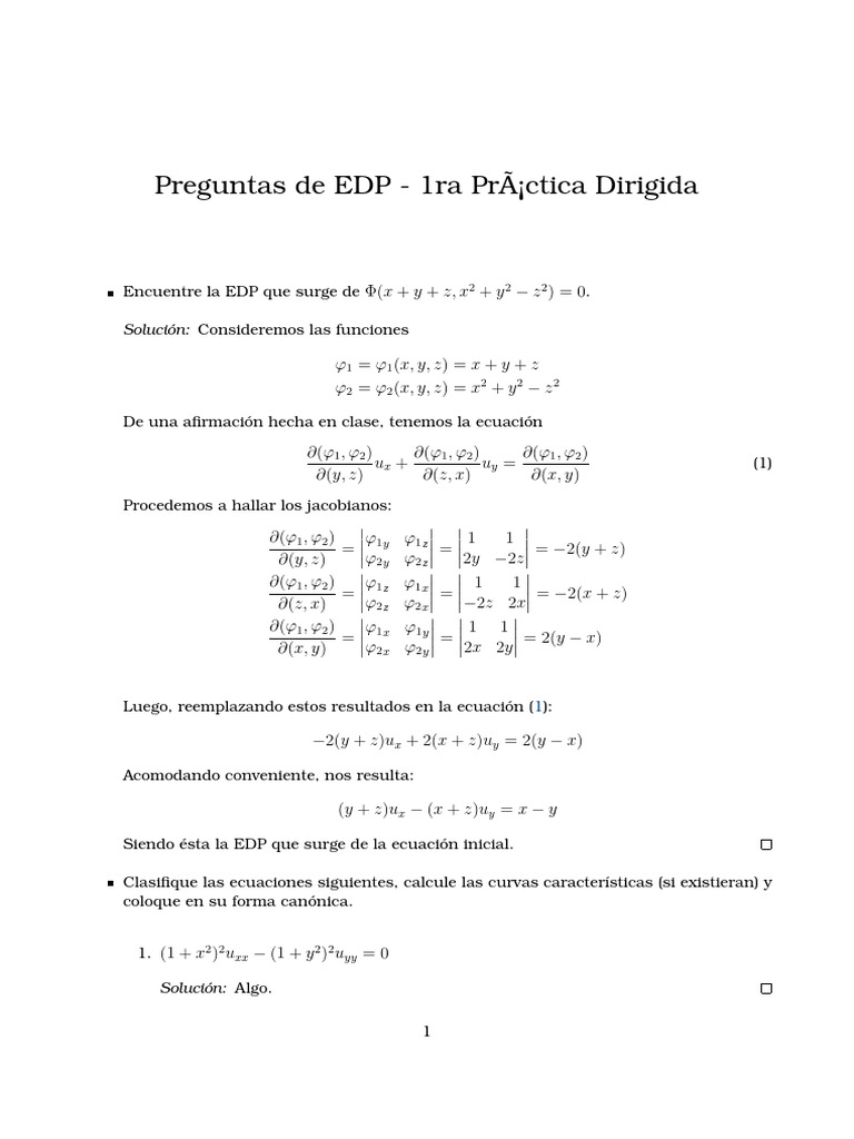 Preguntas de EDP | PDF | Ciencia y matemáticas | Informática