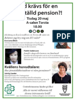 Solveig Zander 20 Maj 18.00 på Torsta
Vad krävs för en jämställd pension?