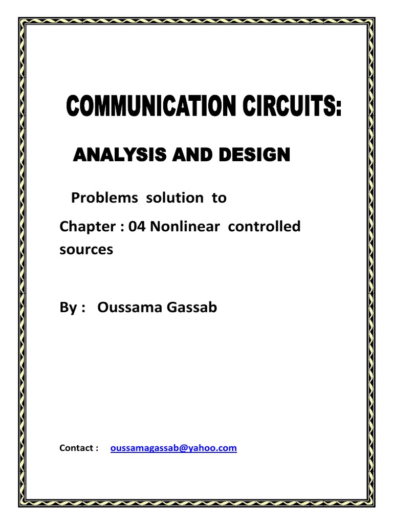 Nonlinear Controlled Sources Solutions | PDF