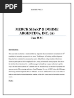 MERCK SHARP & DOHME ARGENTINA, INC. (A)
