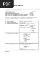 Calculation For Heat of Combustion