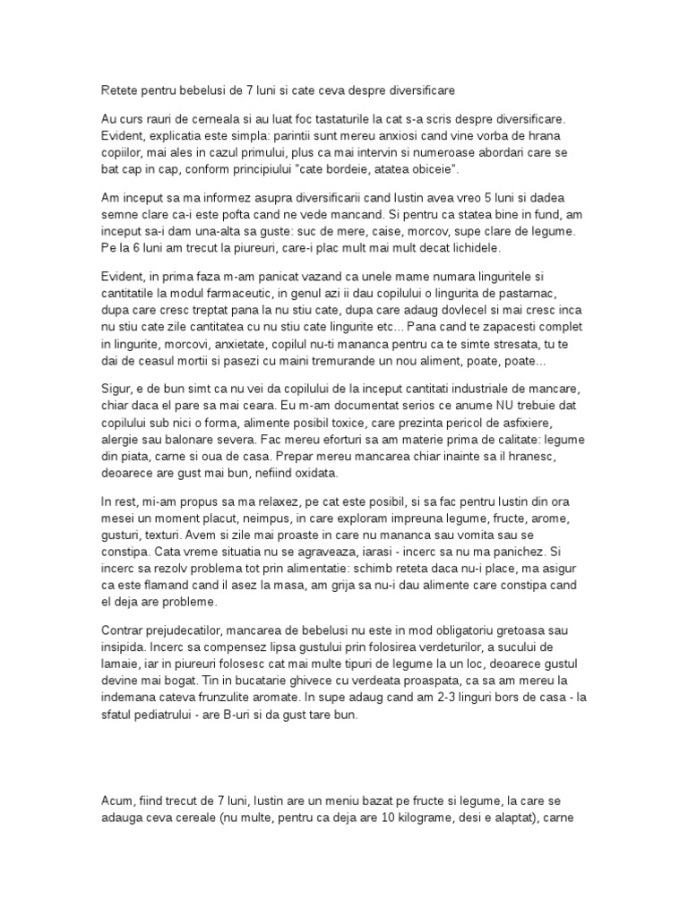 Retete Bebe 7 Luni Pdf
