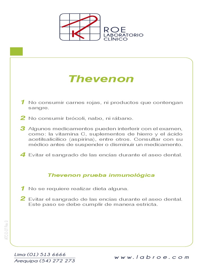 Thevenon Thevenon Prueba Inmunologica