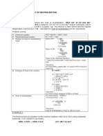 Calculation for Heat of Neutralization