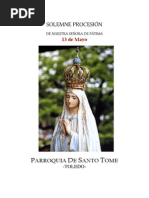 Procesión de Nuestra Señora de Fátima. 13 de mayo