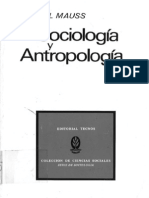 Marcel Mauss Sociologia y Antropologia