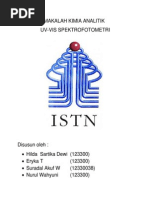 Download Makalah Kimia Analitik Spektrofotometri Uv-Vis by Akuf Suradal Wibisono SN223393932 doc pdf