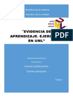 Guia Evidencia de Aprendizaje. Ejercicios en UML 2013-3-1